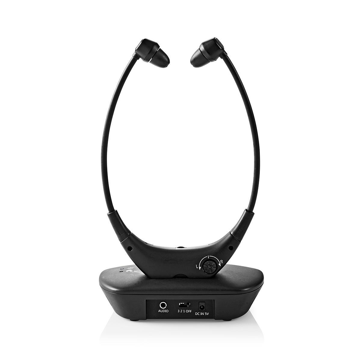 NEDIS HPRF010BK, Over-ear Wireless-TV-Kopfhörer Schwarz