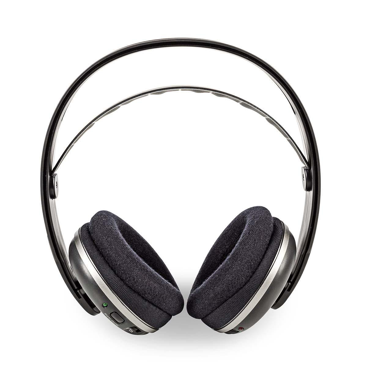 NEDIS HPRF210BK, Over-ear Wireless-TV-Kopfhörer Silber,Schwarz