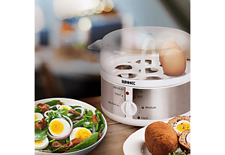 Hervidor de huevos Duronic EB35 Hervidor cocedor –Hasta 7 Huevos –Con termostato y minutero –2 tipos de huevos a la vez;DURONIC, Blanco