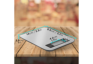 Báscula de cocina digital Duronic KS1007 Báscula de cocina digital–Pantalla LCD–Máx.10kg–Función tara –Mide en gr, oz, lb y ml;DURONIC, Negro