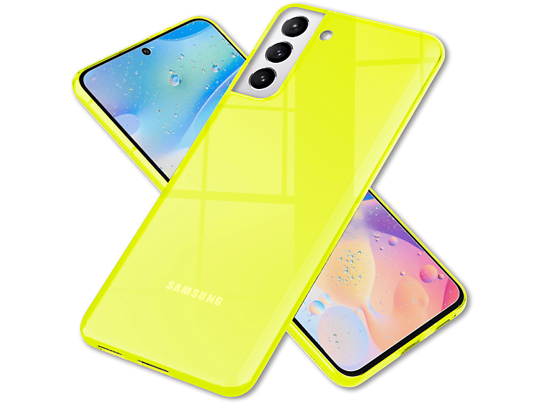 NALIA Klar Galaxy Transparente Gelb Hülle, Neon S22+, Backcover, Silikon Samsung