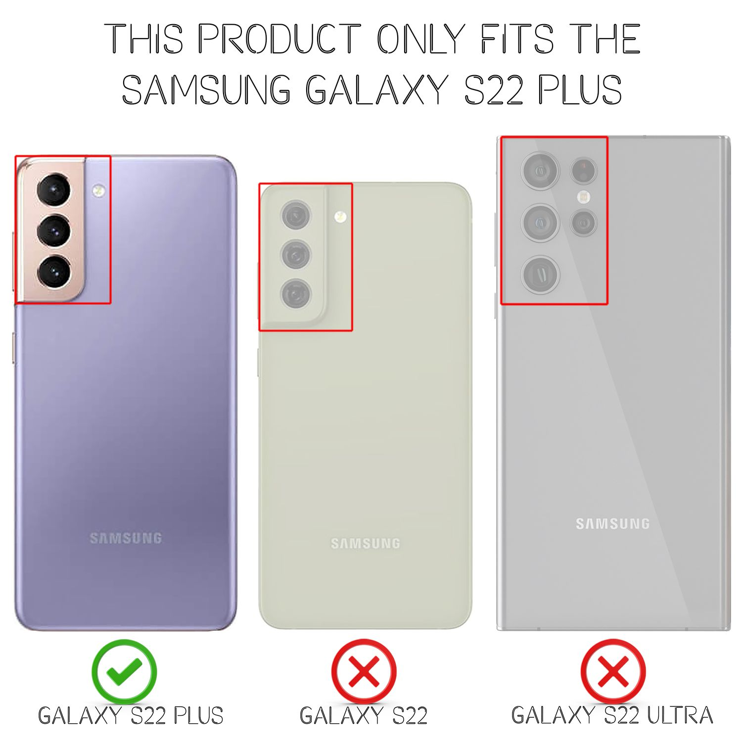 NALIA Klar Transparente Neon Silikon Samsung, Galaxy Hülle, S22+, Lila Backcover