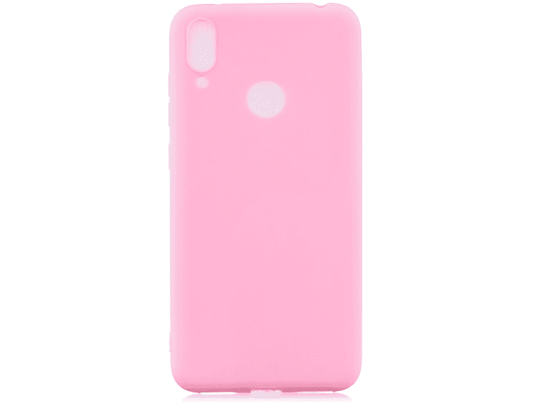 aus Y7 (2019), COVERKINGZ Handycase Huawei, Silikon, Backcover, Rosa