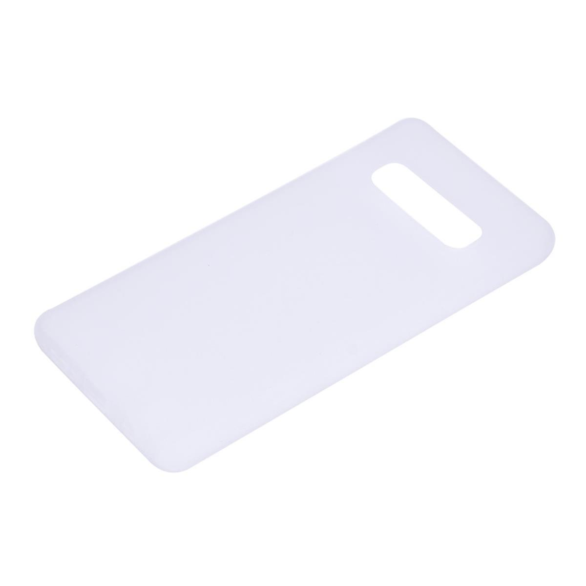 COVERKINGZ Handycase aus Silikon, Galaxy Weiß Samsung, Backcover, S10