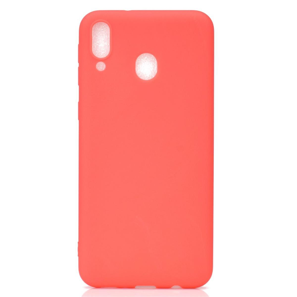 Samsung, aus M20, Backcover, Handycase Galaxy Rot Silikon, COVERKINGZ