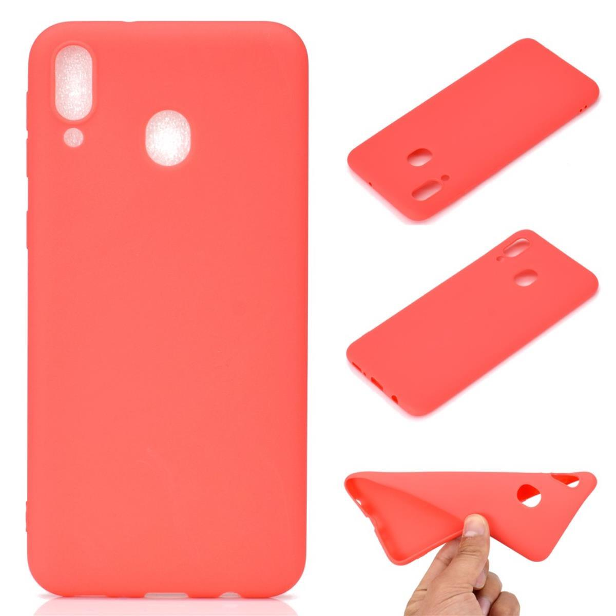 A30, Backcover, Handycase Rot aus Silikon, Samsung, COVERKINGZ Galaxy