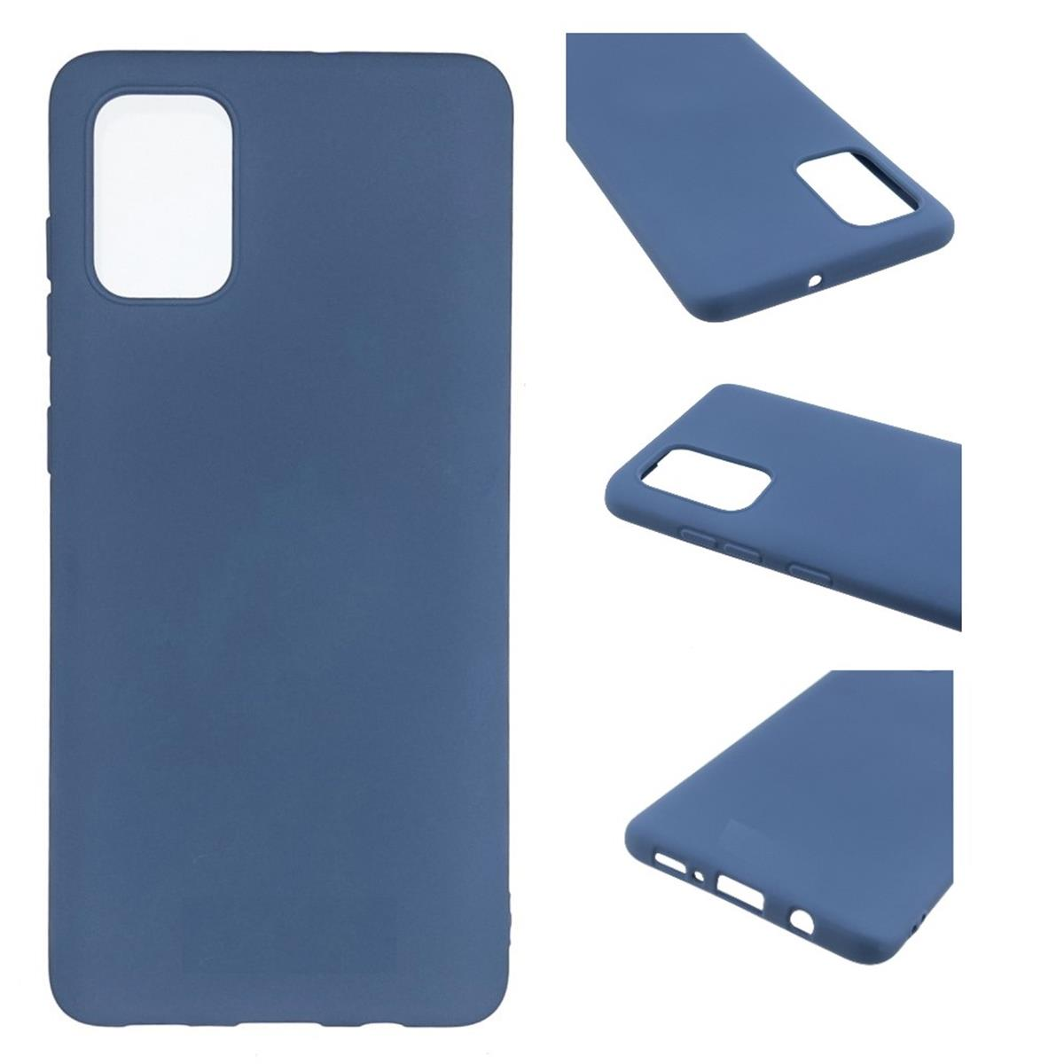 COVERKINGZ Handycase aus Silikon, 5G, A72 Blau Galaxy Samsung, Backcover