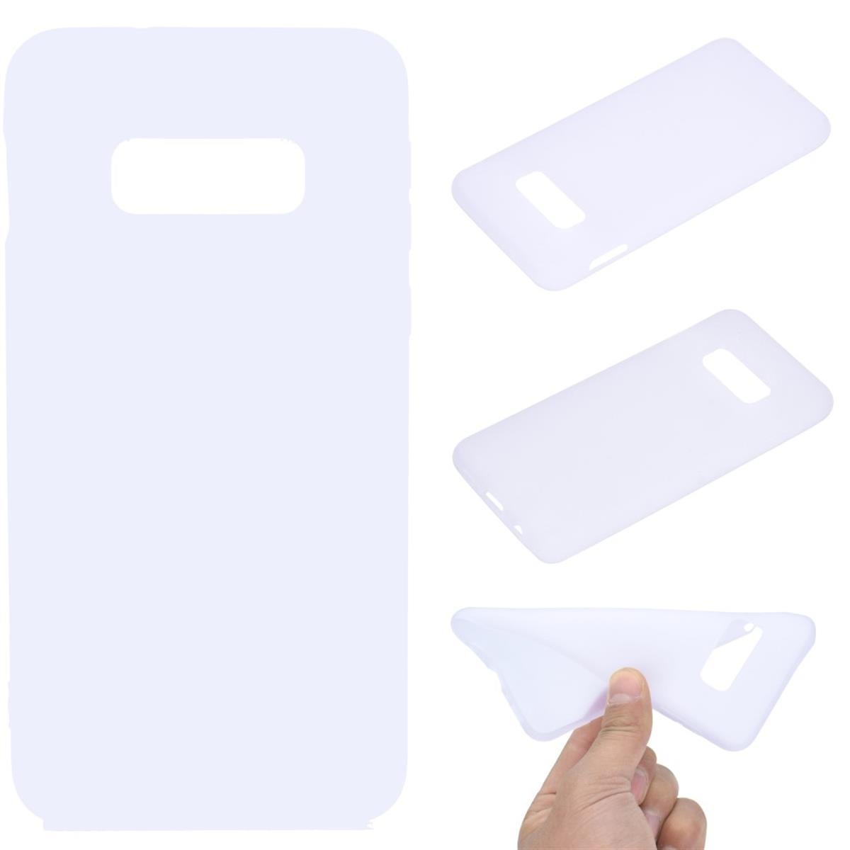 COVERKINGZ Handycase aus Weiß Backcover, Galaxy S10e, Silikon, Samsung