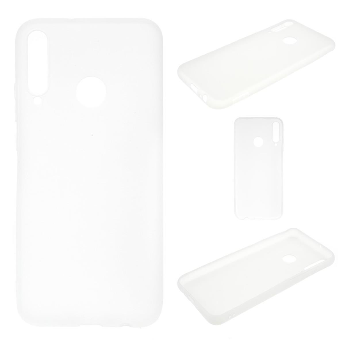 COVERKINGZ Handycase aus Silikon, Weiß P40 Backcover, Huawei, E, Lite