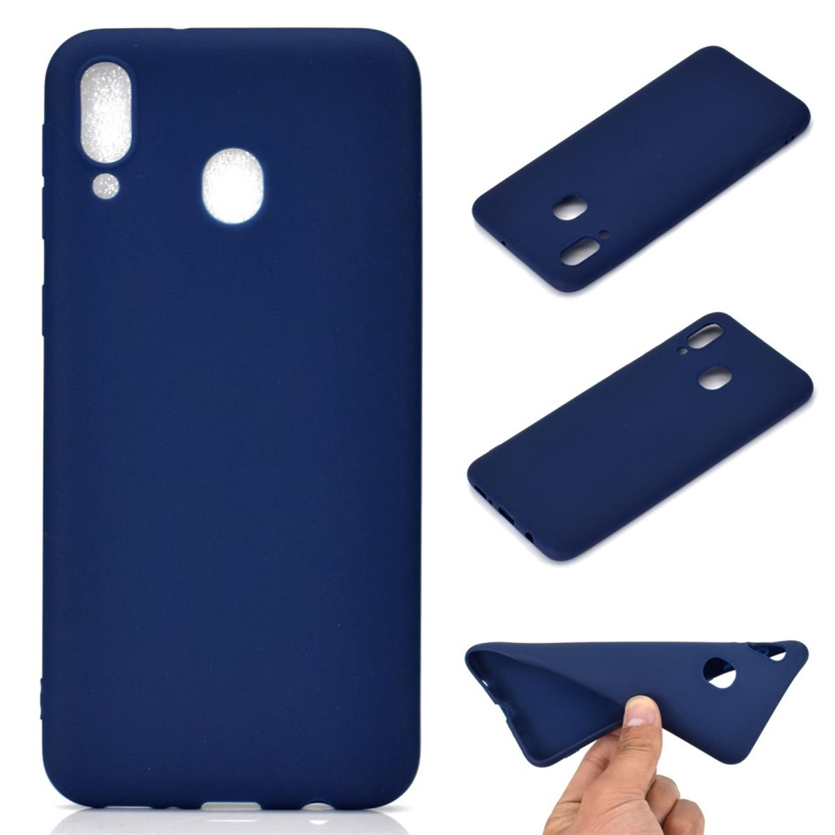 Backcover, A30, Galaxy COVERKINGZ Handycase Samsung, Blau aus Silikon,