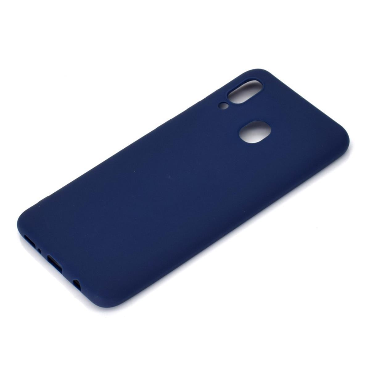 Galaxy A40, aus Handycase Blau Backcover, Silikon, COVERKINGZ Samsung,