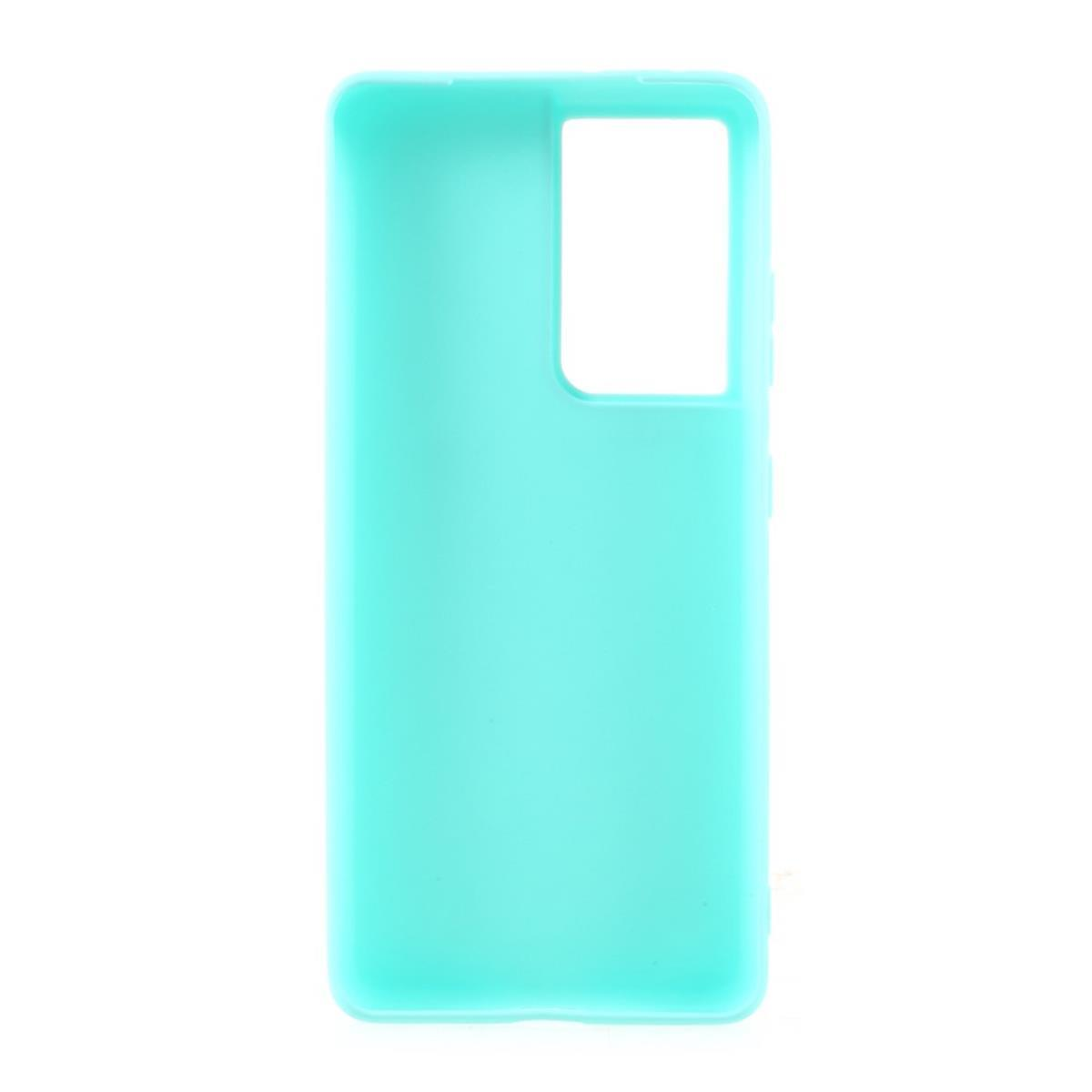 Samsung, S21 Ultra, aus COVERKINGZ Galaxy Handycase Grün Silikon, Backcover,