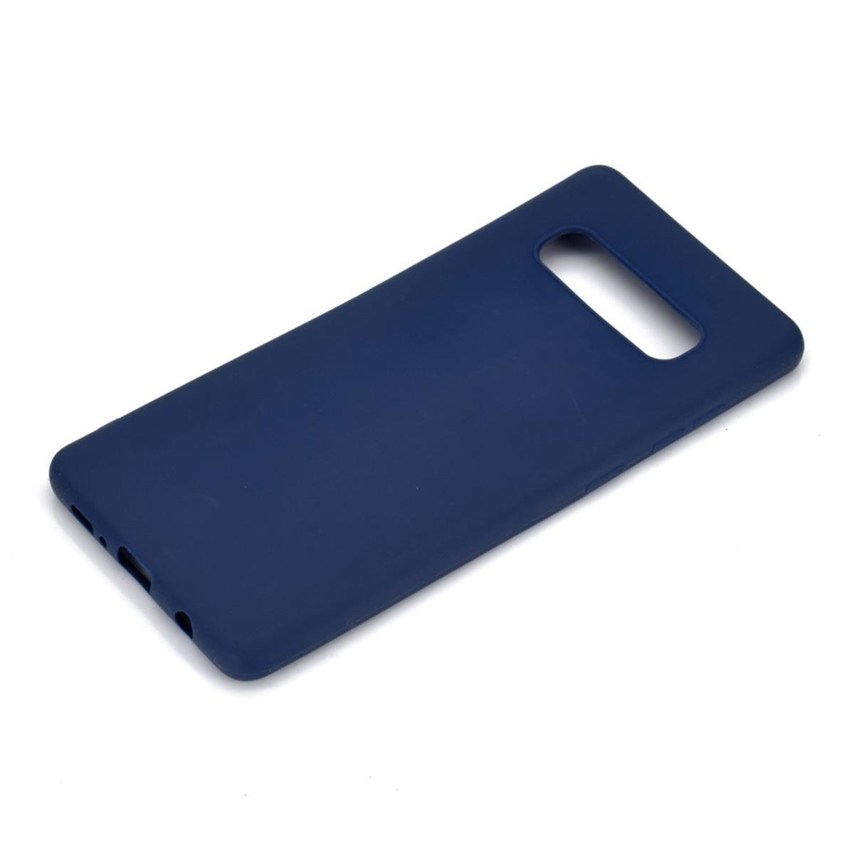 COVERKINGZ Handycase aus Blau Backcover, Samsung, Galaxy Silikon, S10+ [Plus