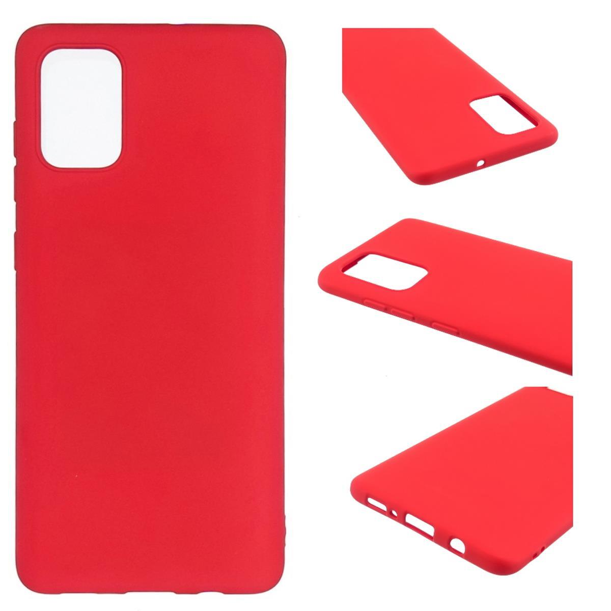 aus Backcover, Rot Lite, Samsung, Note10 Handycase Silikon, Galaxy COVERKINGZ