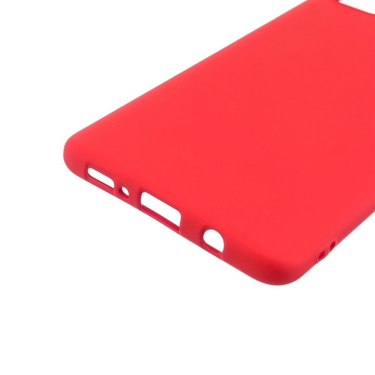 COVERKINGZ Handycase aus Galaxy Backcover, Silikon, Rot Samsung, A72 5G
