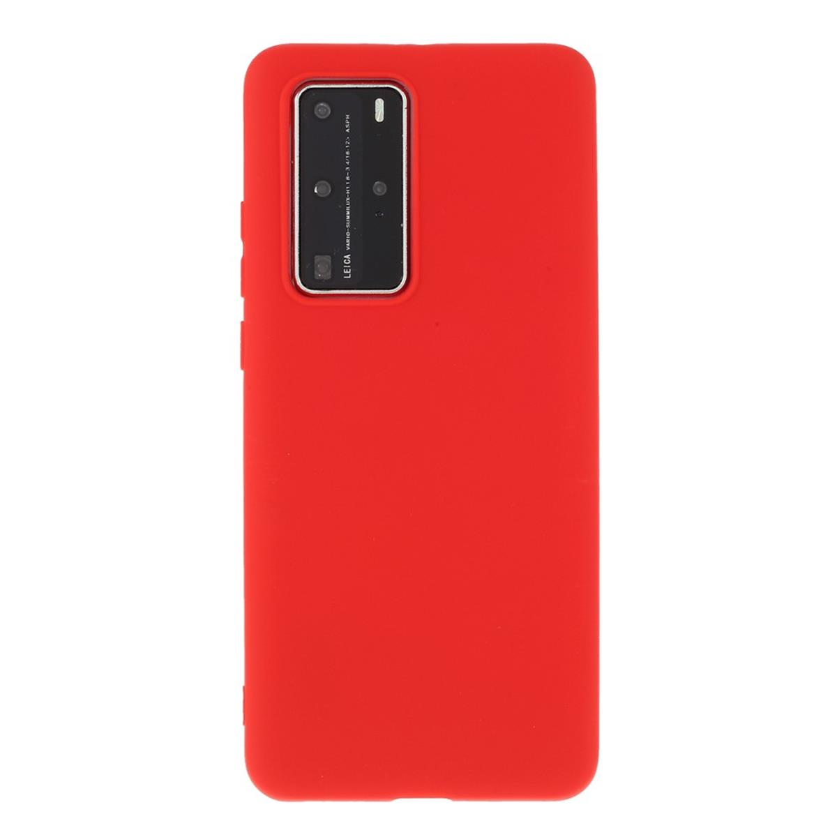 COVERKINGZ Handycase aus Huawei, Silikon, Backcover, Rot P40 Pro