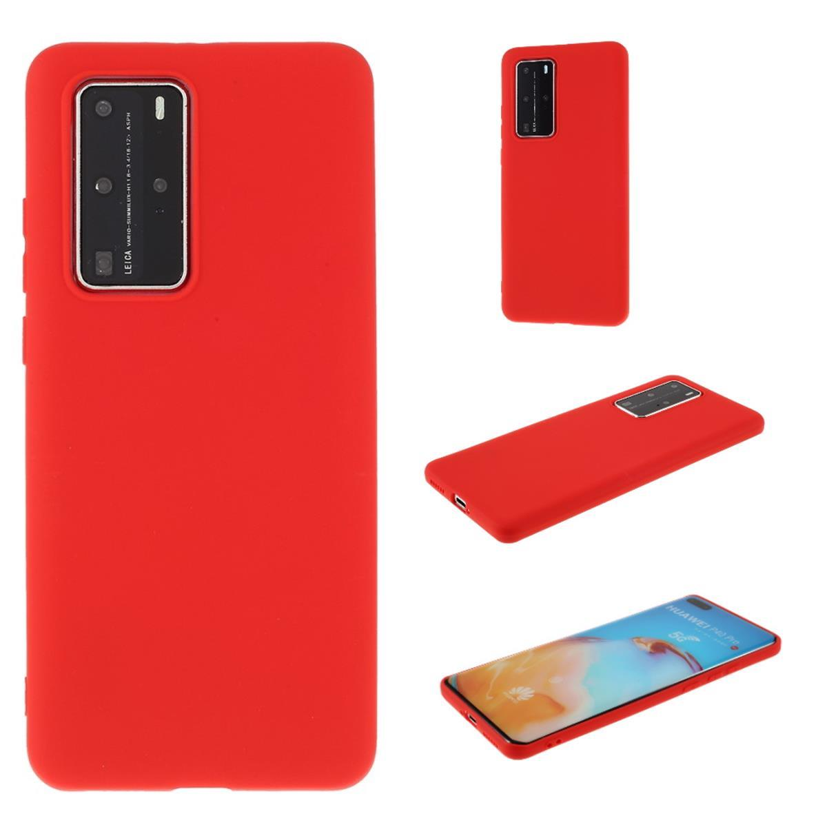 Handycase COVERKINGZ Backcover, Pro, Huawei, Rot P40 Silikon, aus