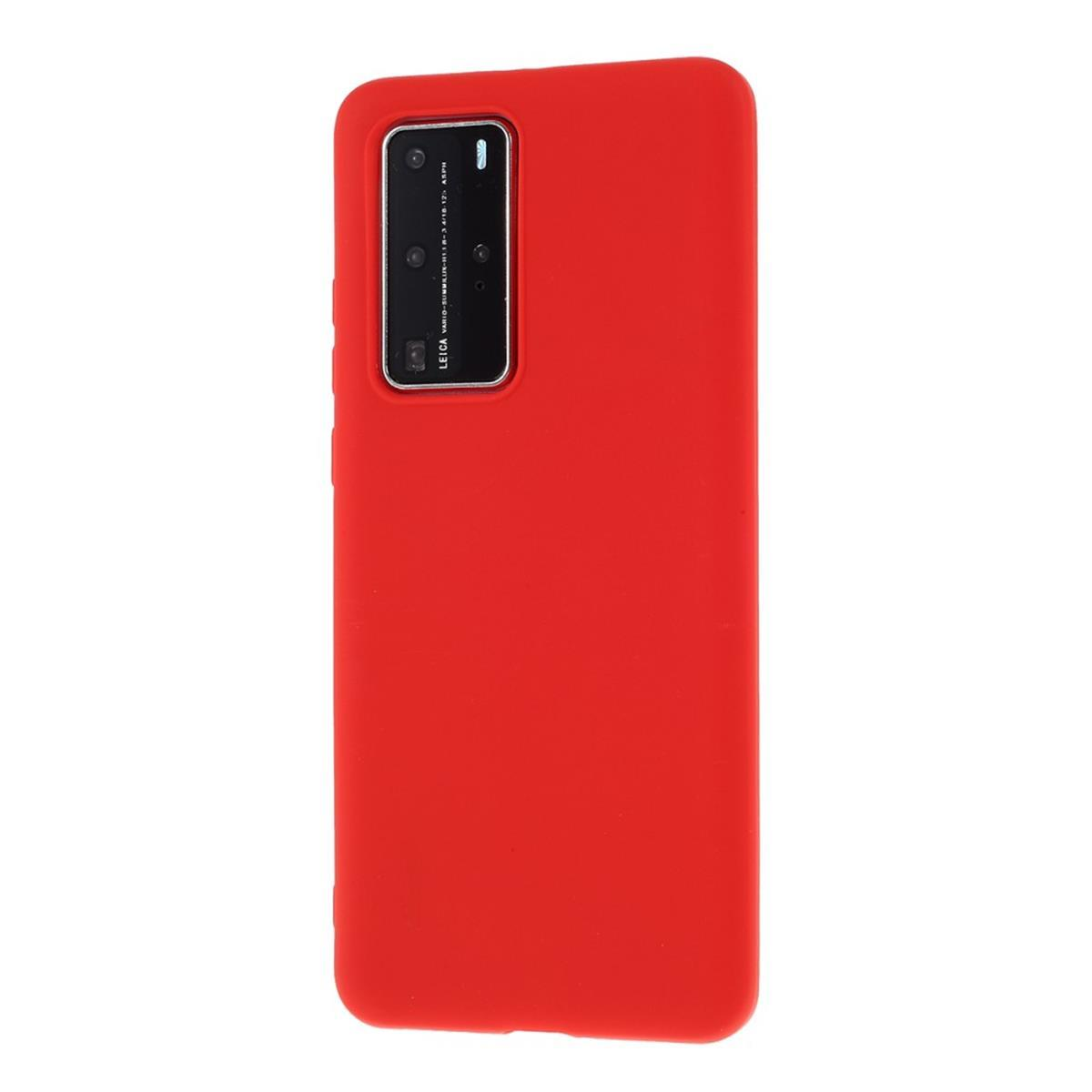 COVERKINGZ Handycase aus Silikon, Backcover, Rot P40 Pro, Huawei