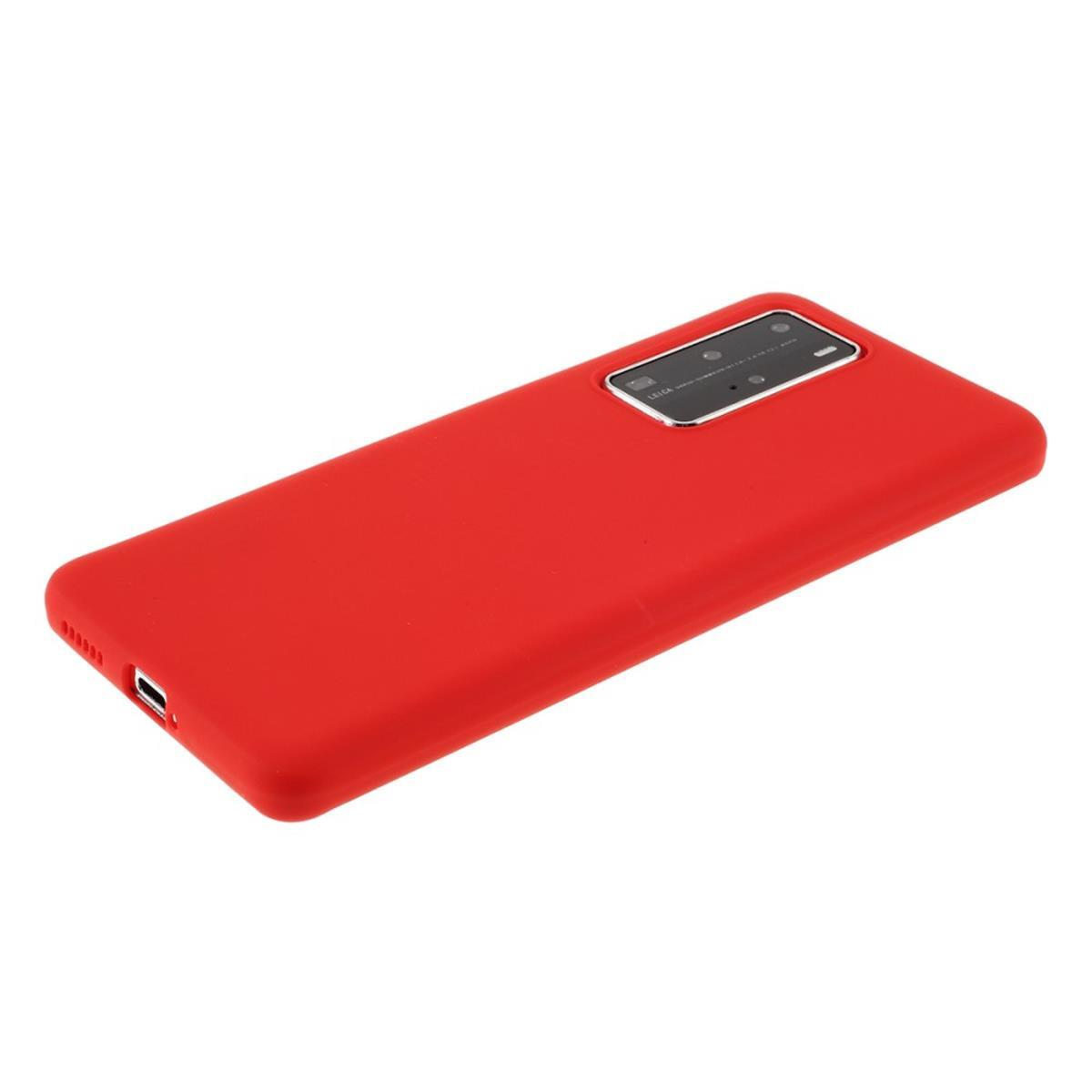 COVERKINGZ Handycase aus Silikon, Backcover, Rot P40 Pro, Huawei