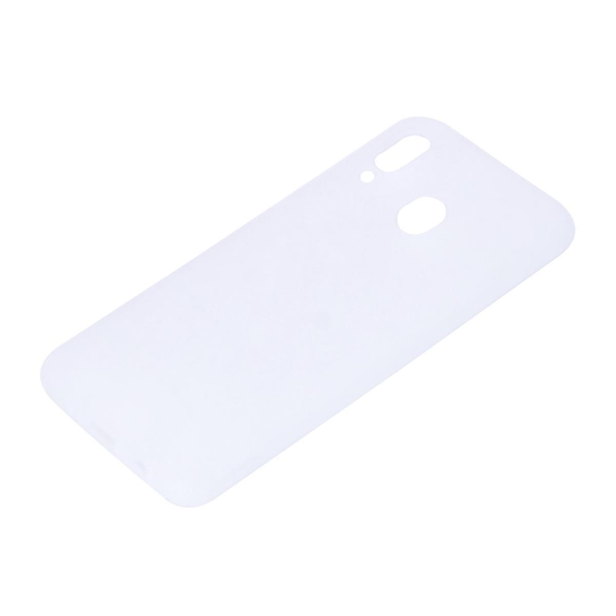 Backcover, aus Samsung, Silikon, Handycase Weiß COVERKINGZ A40, Galaxy