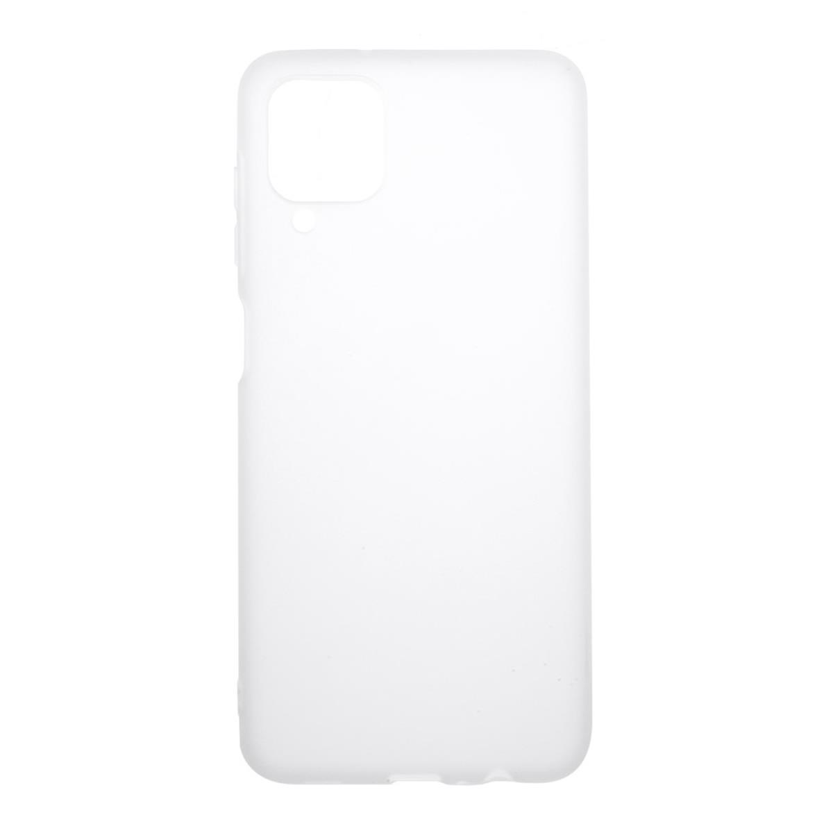 COVERKINGZ Handyhülle Case Ultra Weiß A12 Samsung, / Backcover, Galaxy M12, dünn, Galaxy