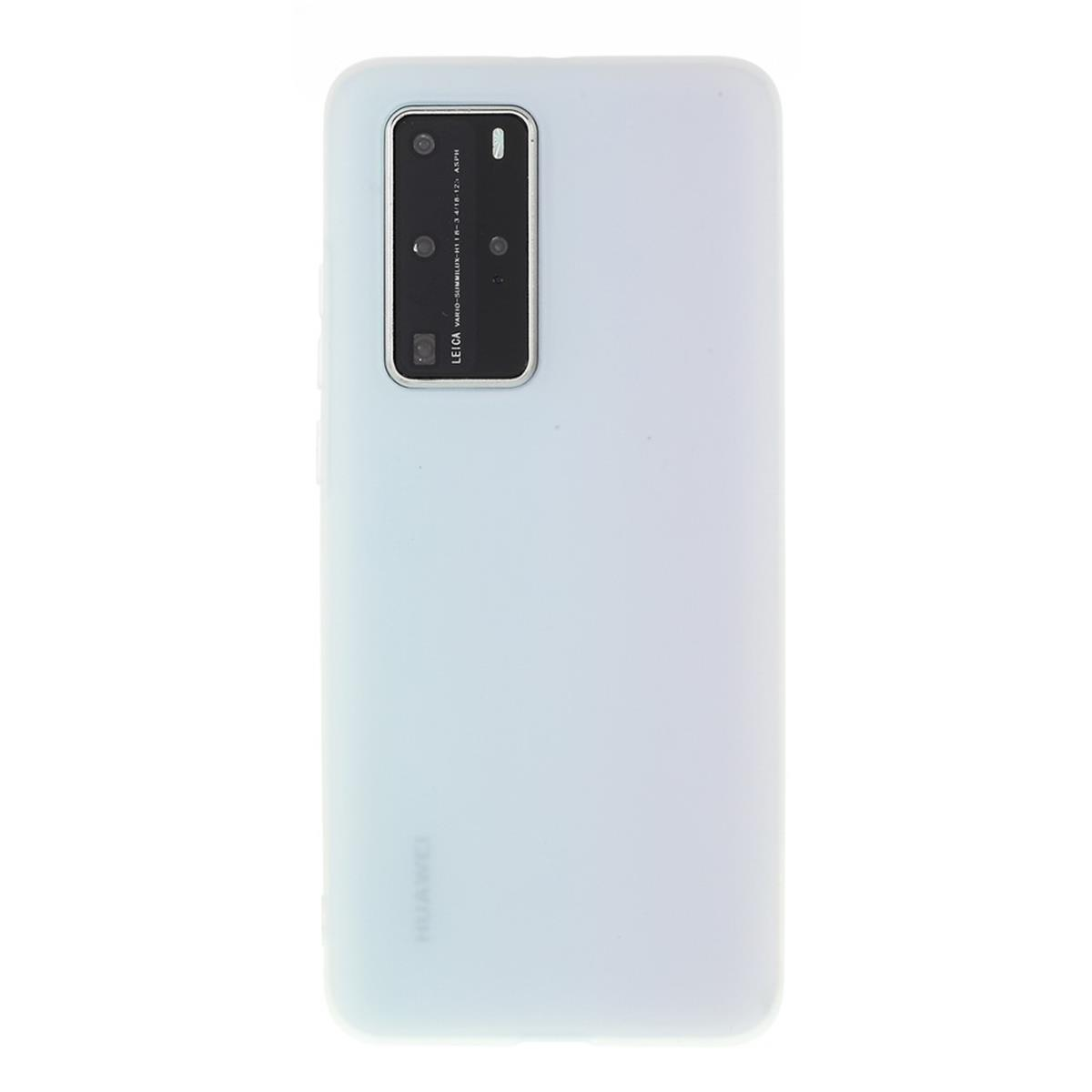 COVERKINGZ Handycase Weiß Silikon, Backcover, P40 Pro, aus Huawei