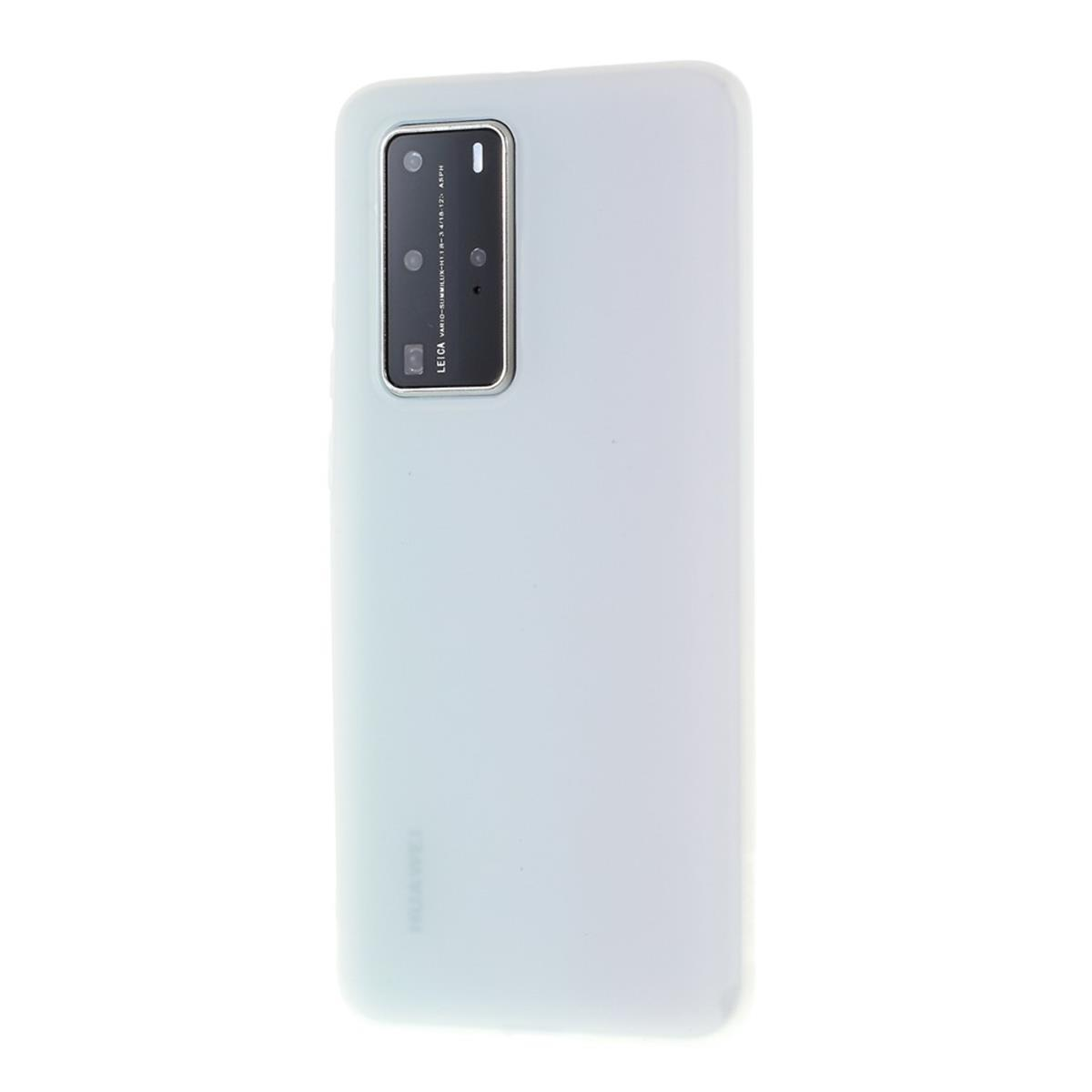 COVERKINGZ Handycase aus Huawei, P40 Silikon, Weiß Backcover, Pro