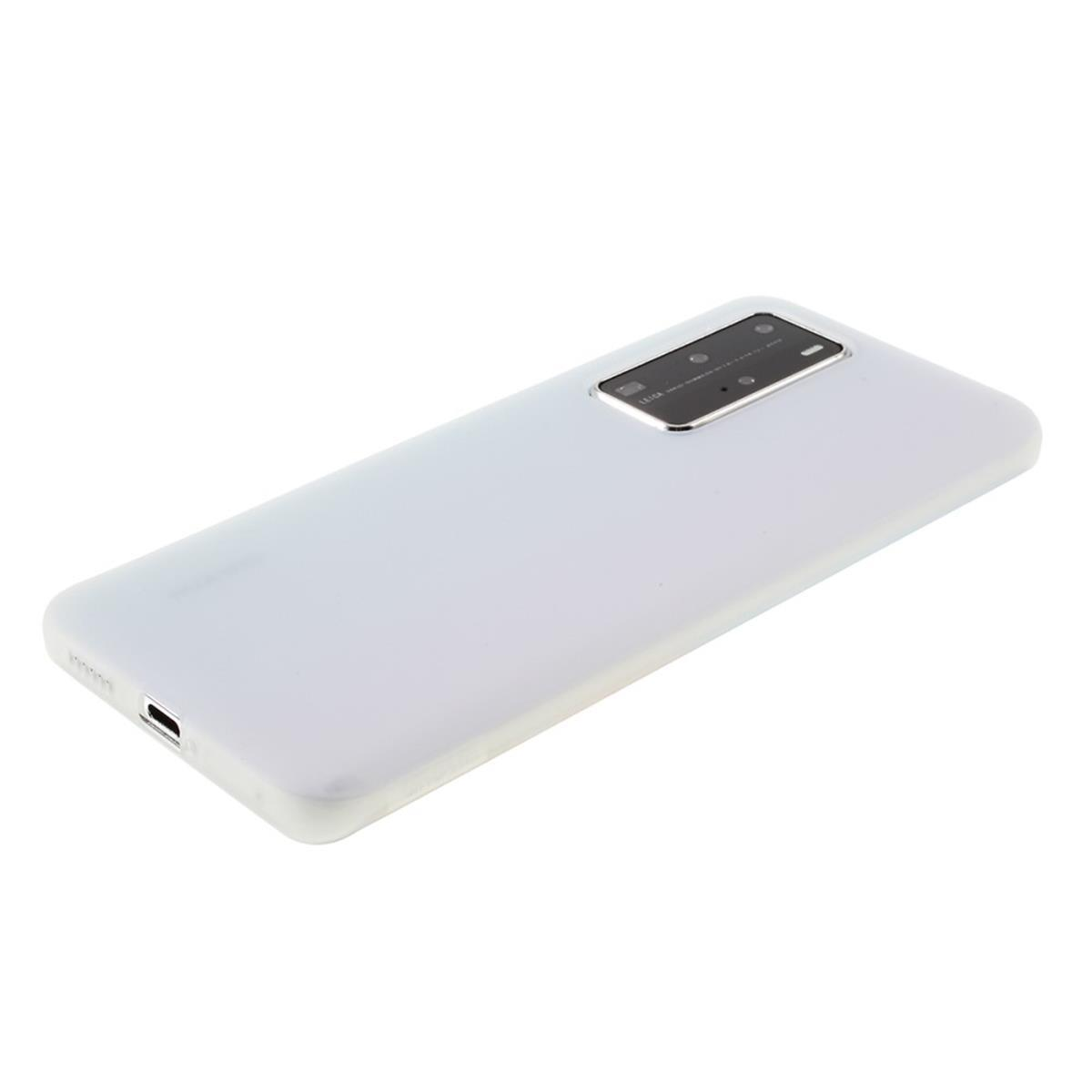 COVERKINGZ Handycase aus Huawei, P40 Backcover, Silikon, Weiß Pro