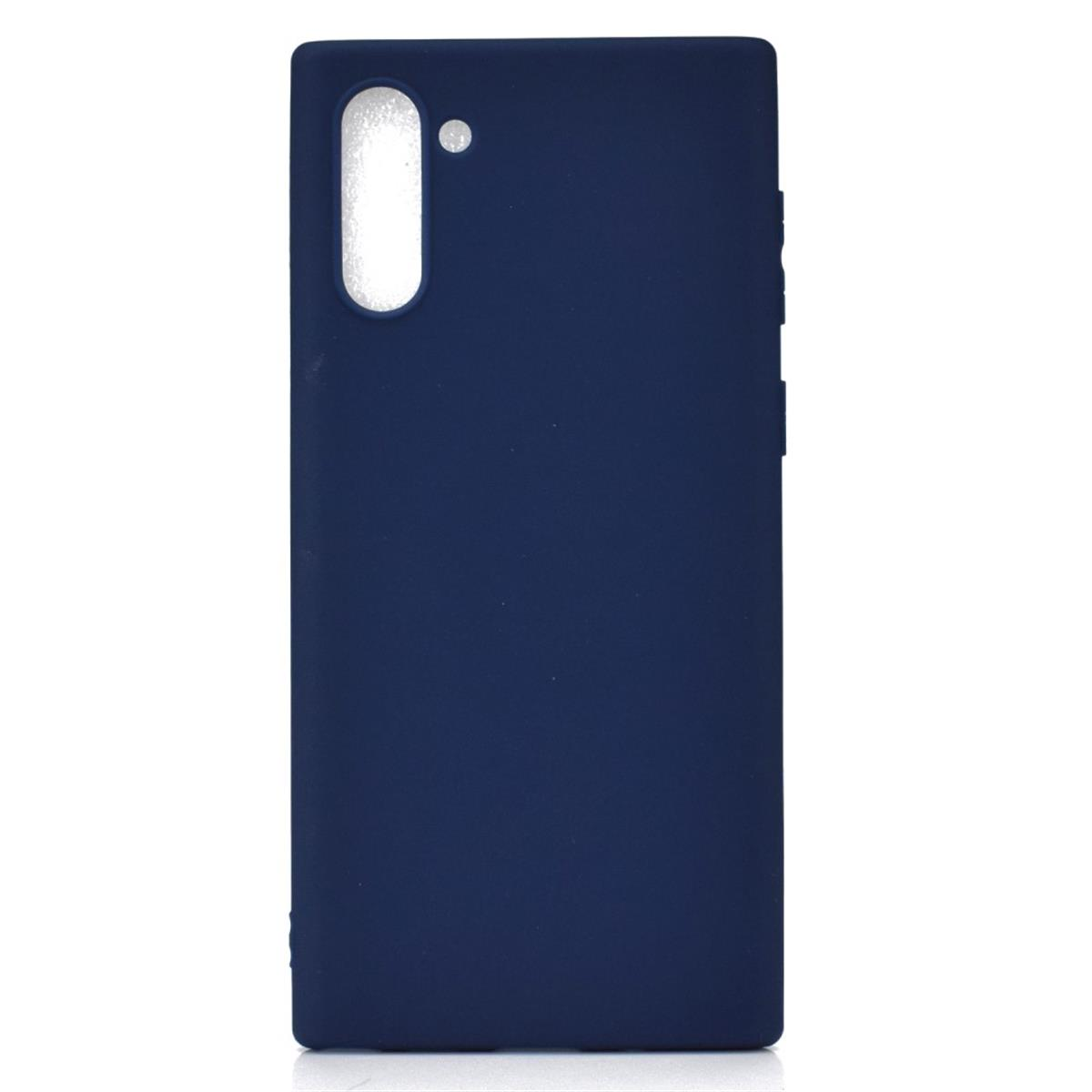 COVERKINGZ Handycase aus Blau Silikon, Samsung, Note10, Galaxy Backcover