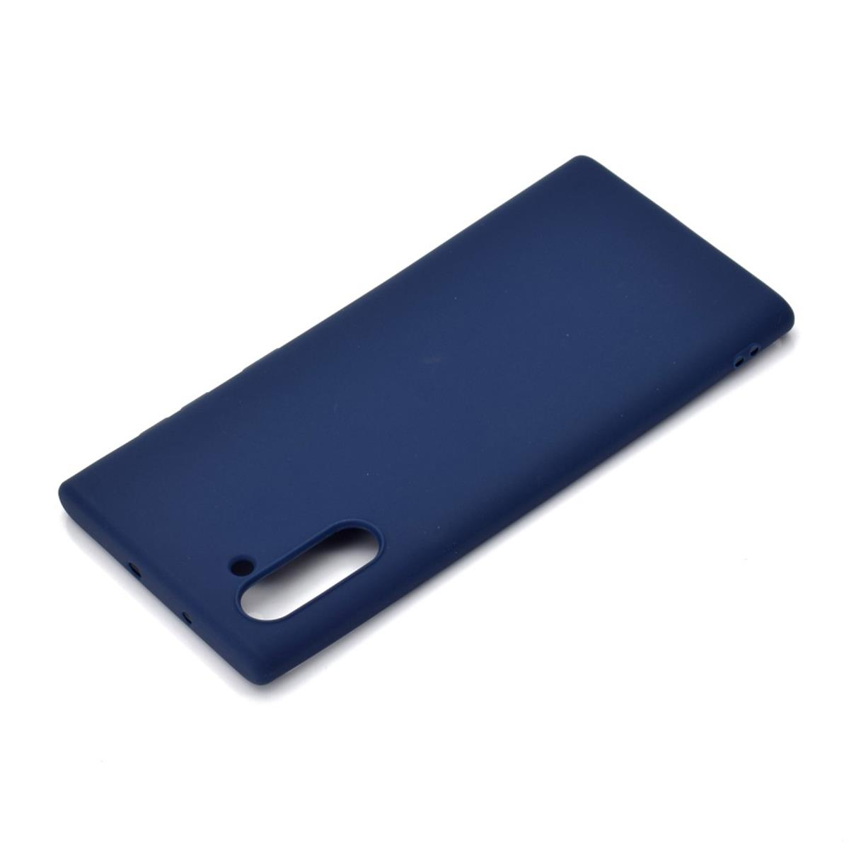 COVERKINGZ Handycase aus Blau Silikon, Samsung, Note10, Galaxy Backcover