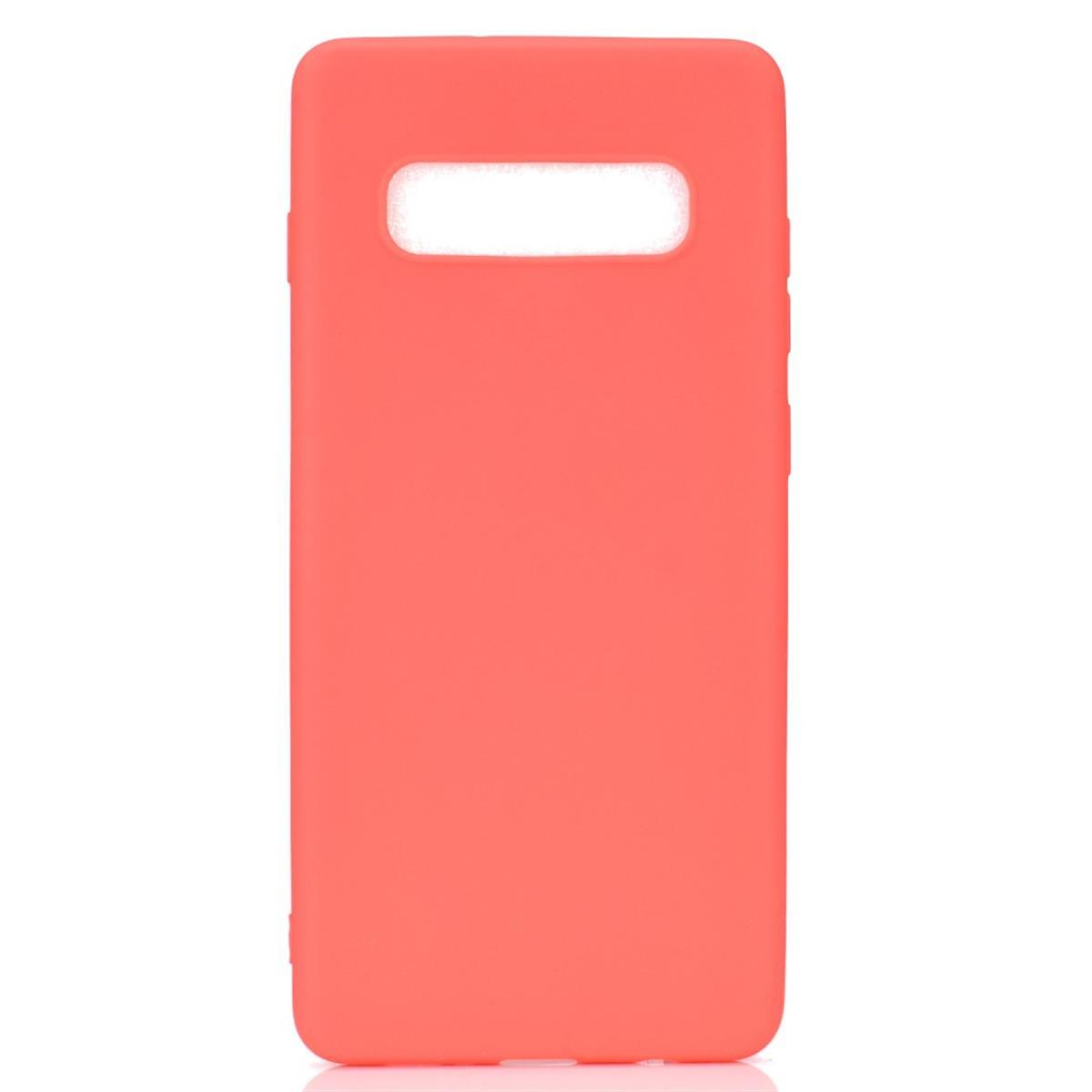 COVERKINGZ Handycase aus Samsung, Rot Backcover, Galaxy [Plus], S10+ Silikon