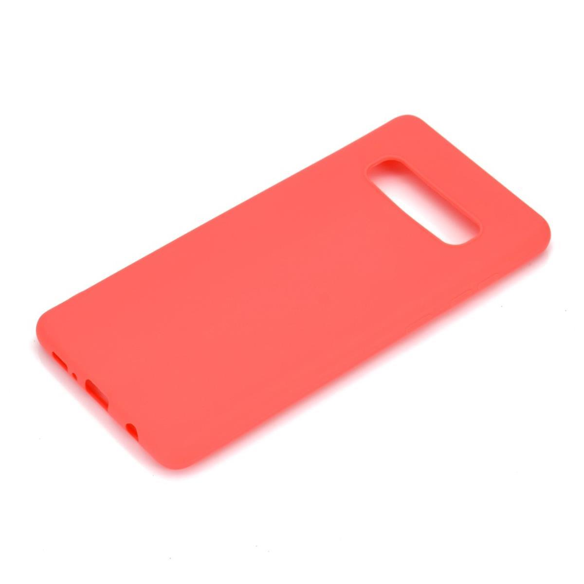 Galaxy Samsung, Backcover, Handycase Silikon, Rot aus [Plus], COVERKINGZ S10+