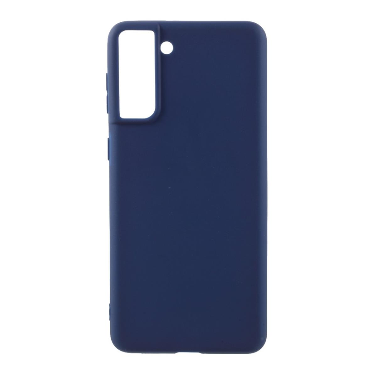 COVERKINGZ Handycase aus S21 Samsung, Blau Backcover, Galaxy Silikon, 5G
