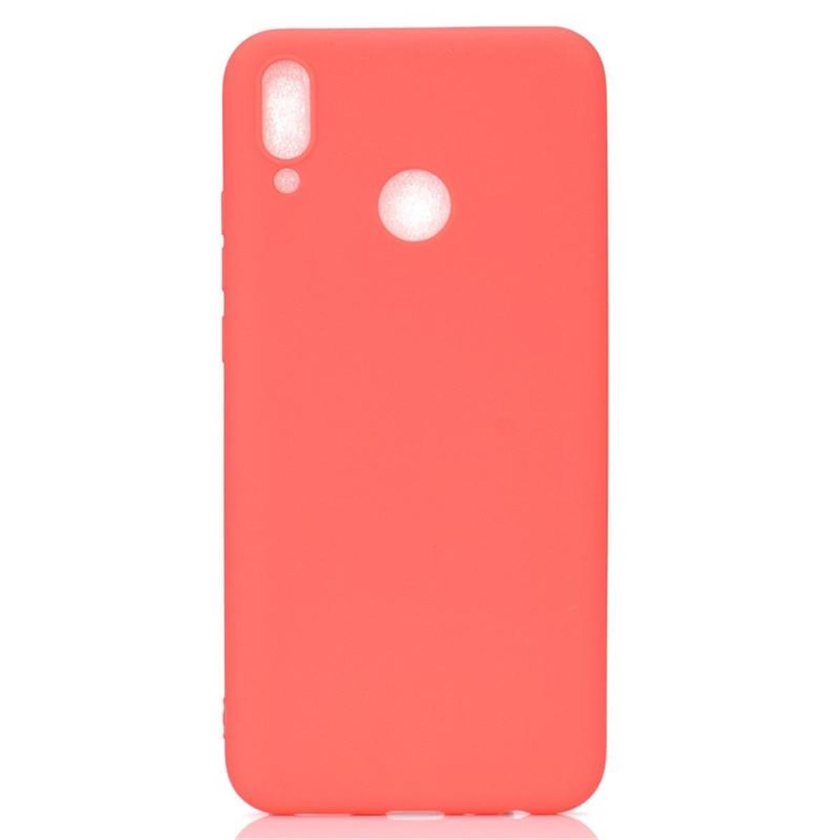 Huawei, Y9 COVERKINGZ (2019), Rot Backcover, Silikon, aus Handycase