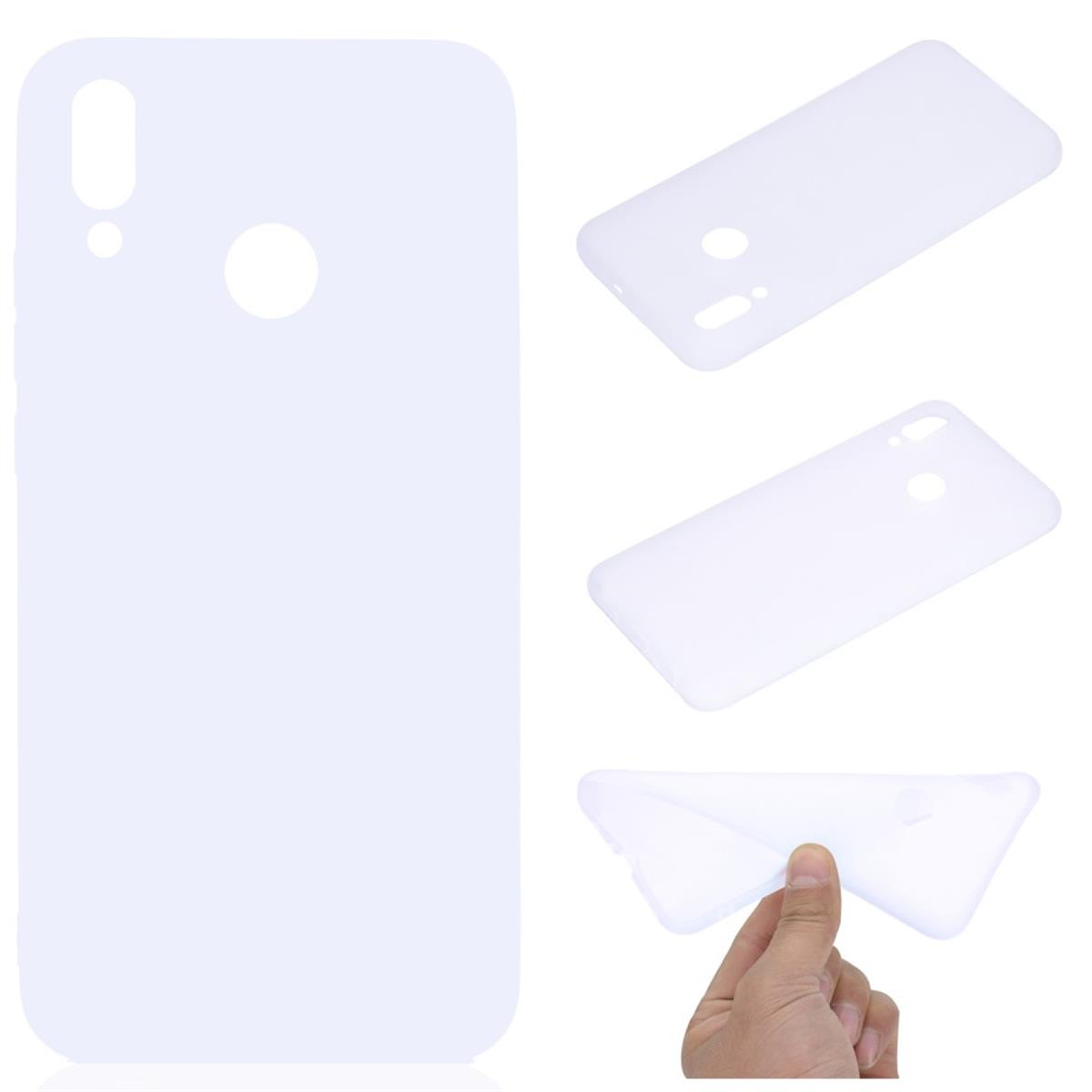 COVERKINGZ Handycase (2019), Weiß Silikon, aus Smart P Huawei, Backcover