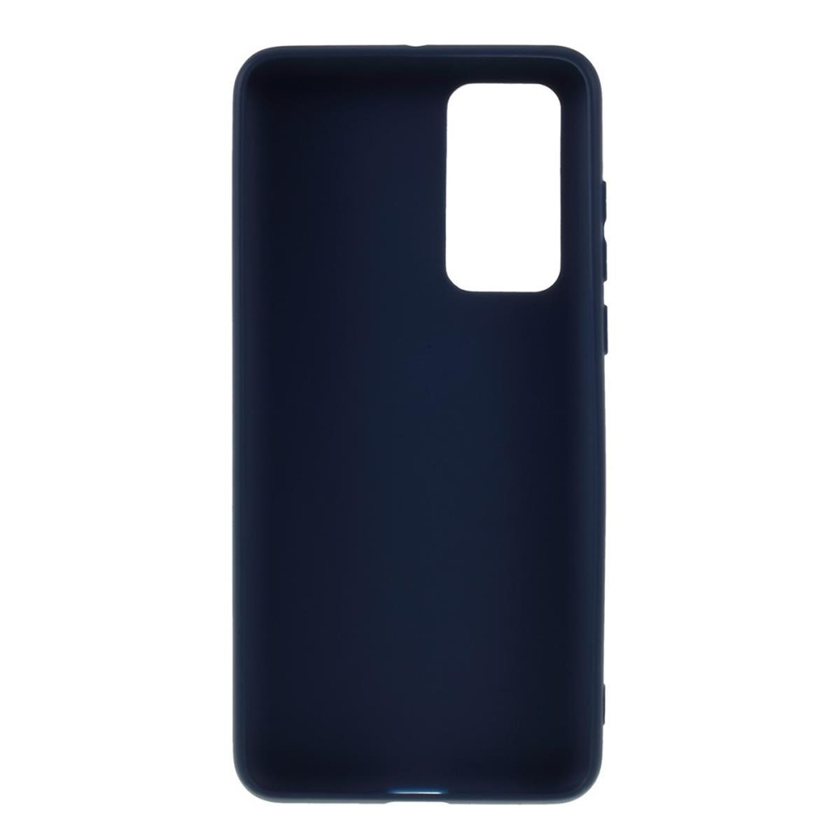 COVERKINGZ Handycase aus Blau Silikon, Huawei, P40, Backcover