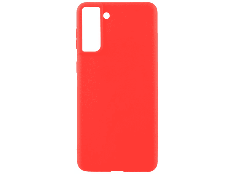 Silikon, aus Samsung, S21 Galaxy Backcover, Rot COVERKINGZ Handycase Plus,