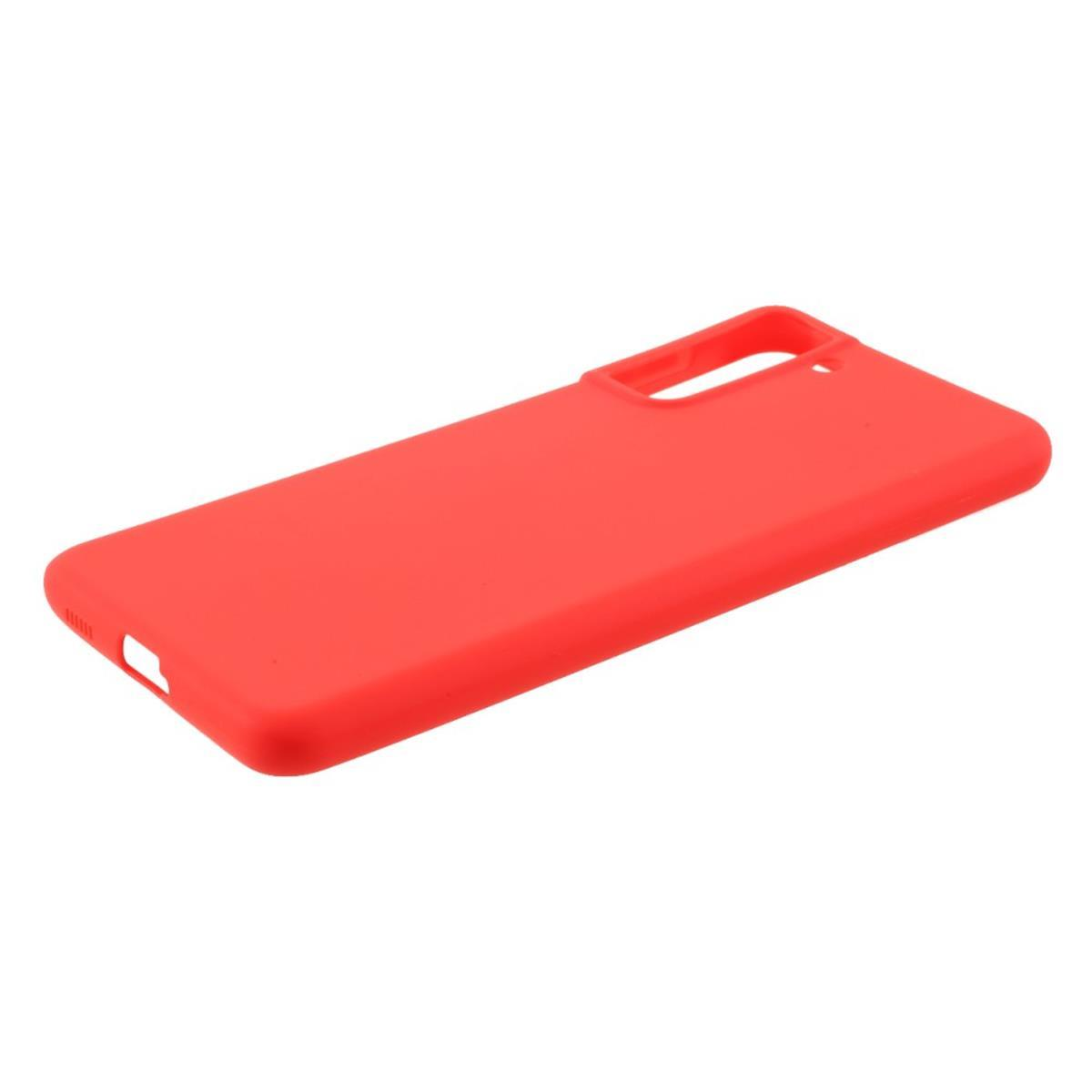 COVERKINGZ Handycase aus Silikon, Backcover, S21 Rot FE, Galaxy Samsung