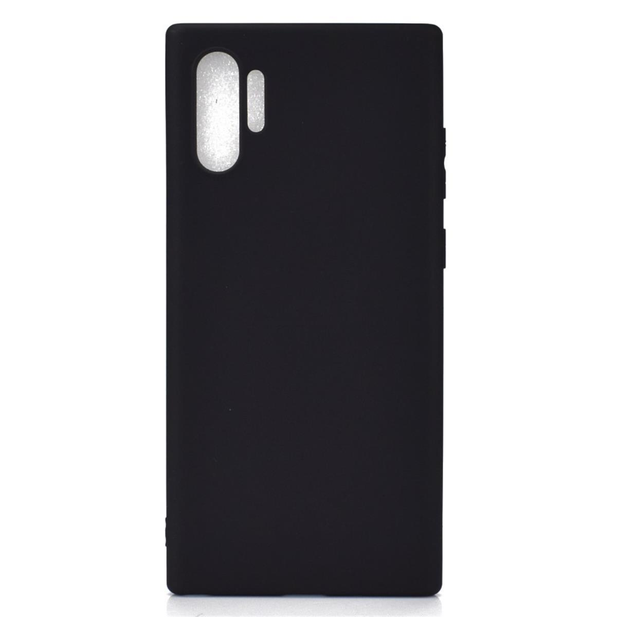 COVERKINGZ Handycase Schwarz Note10+ Backcover, Galaxy Samsung, aus (5G), Silikon