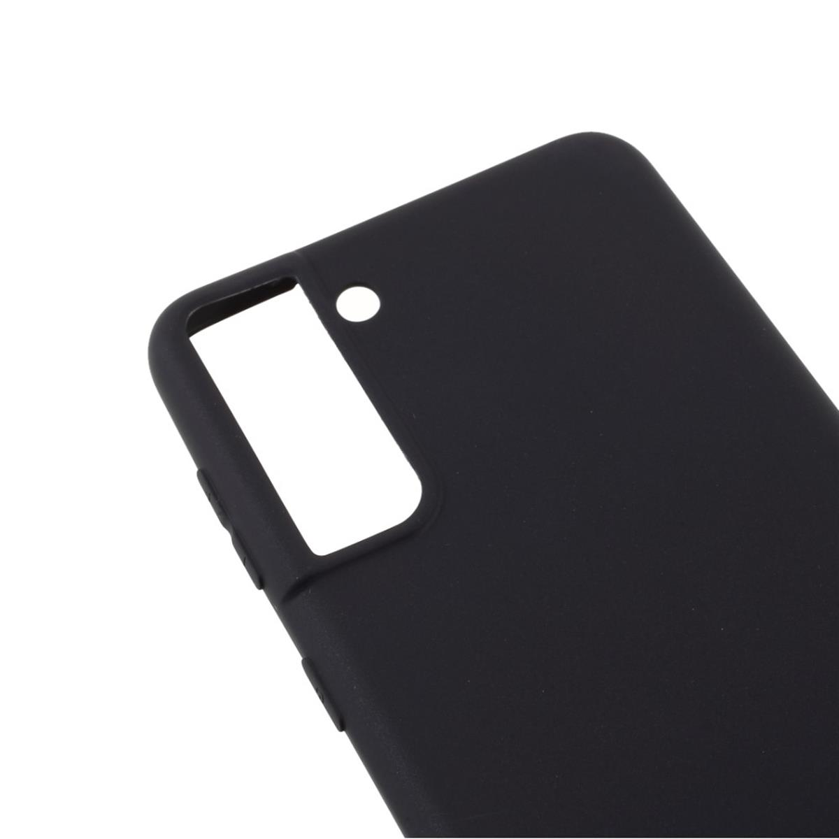 Backcover, 5G, Silikon, S21 COVERKINGZ Schwarz aus Handycase Samsung, Galaxy