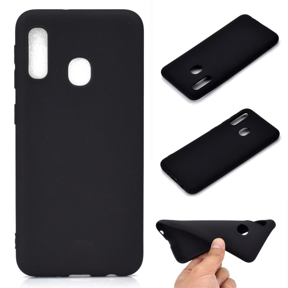 COVERKINGZ Handycase aus Silikon, Samsung, Backcover, Galaxy A20e, Schwarz