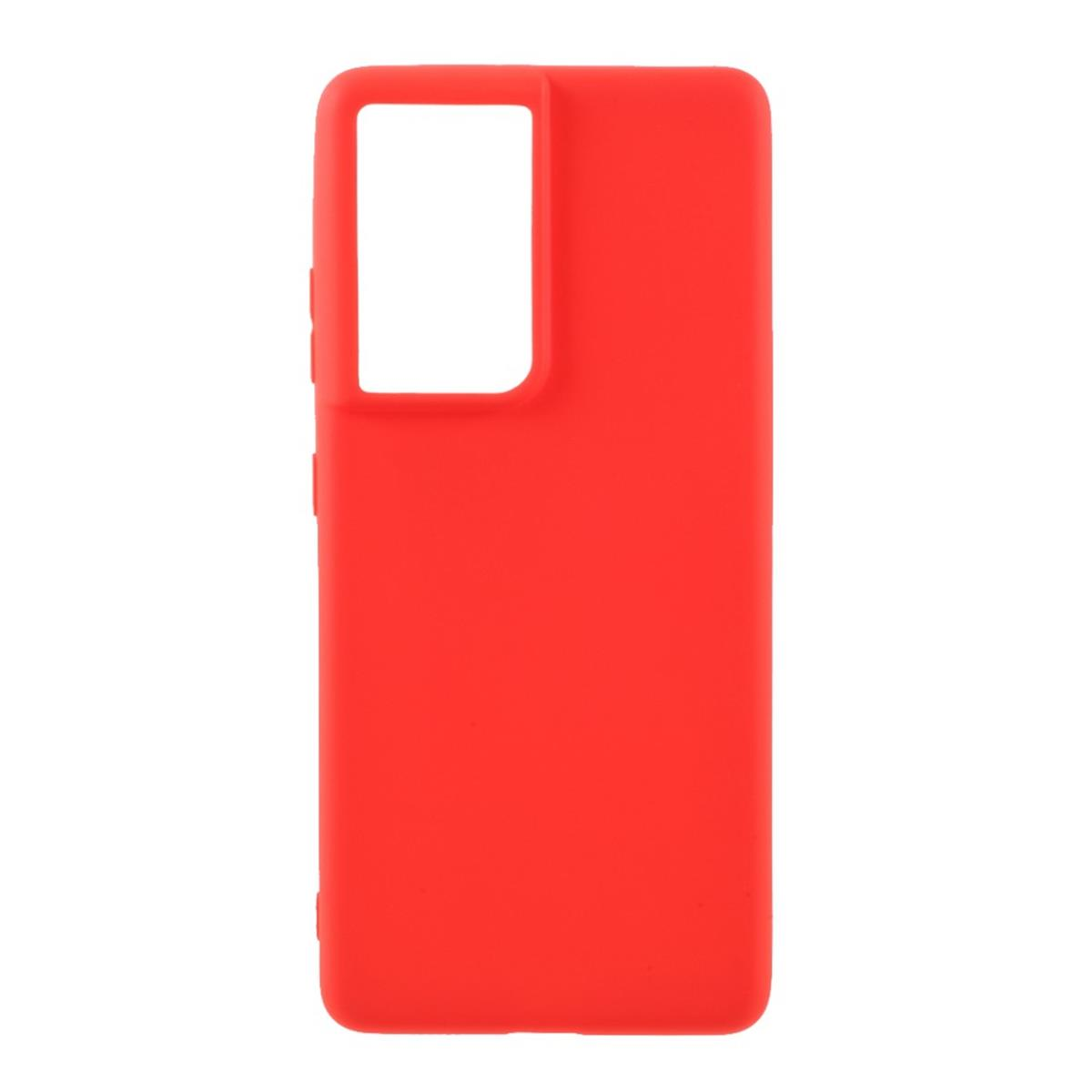 COVERKINGZ Handycase Backcover, Ultra, Silikon, S21 aus Rot Samsung, Galaxy
