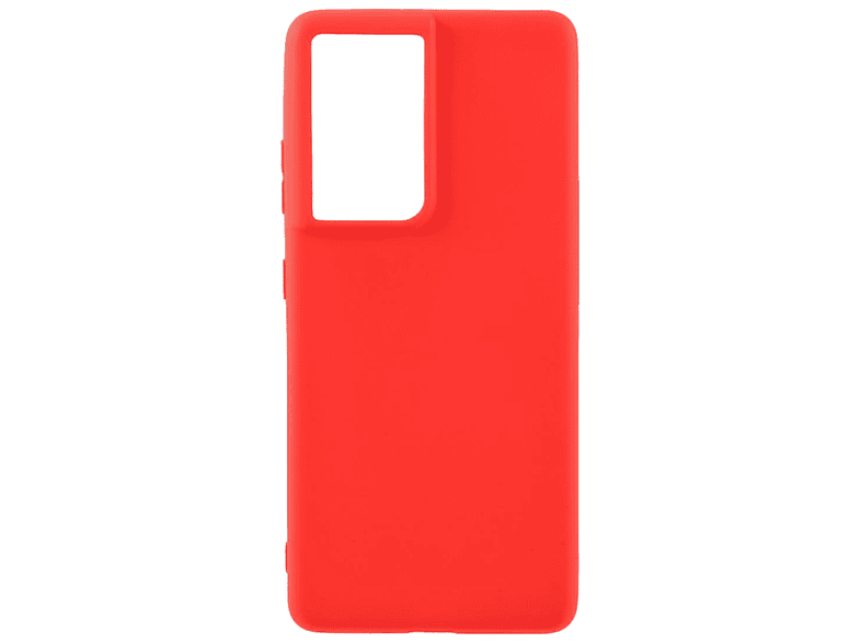 Rot Samsung, S21 Galaxy aus Ultra, Backcover, Silikon, Handycase COVERKINGZ