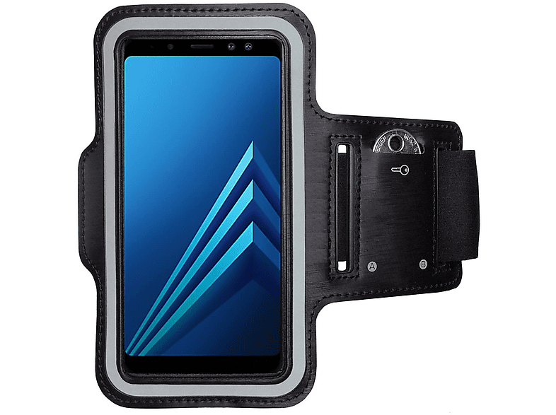 A8 Sportarmband, 2018, Armtasche, COVERKINGZ Samsung, Galaxy Schwarz