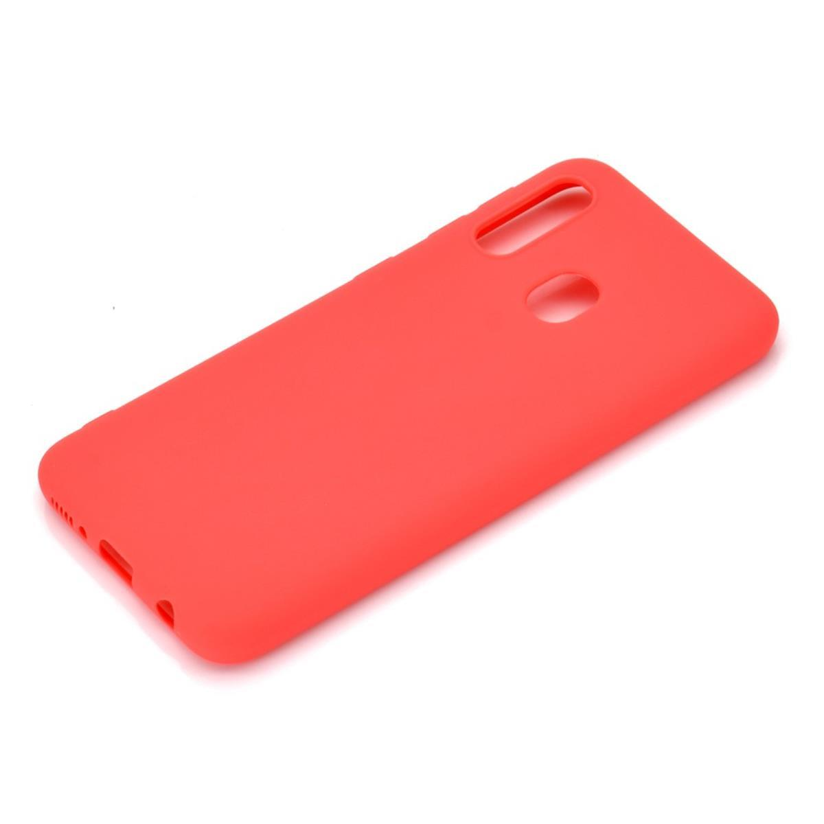 COVERKINGZ Handycase aus Silikon, A20e, Samsung, Rot Galaxy Backcover