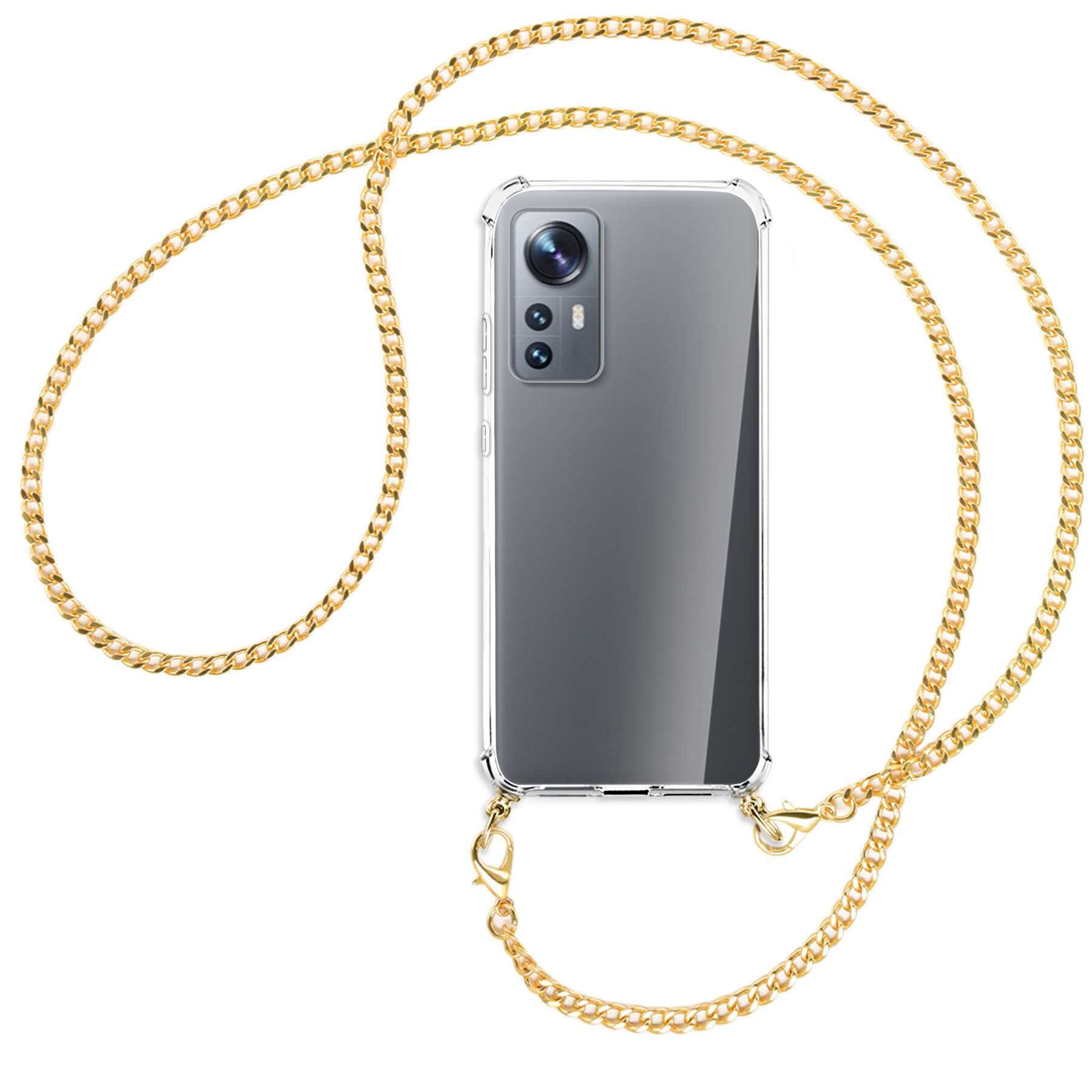 MTB MORE ENERGY Umhänge-Hülle Xiaomi, Kette (gold) mit Backcover, 12x, 12, Metallkette