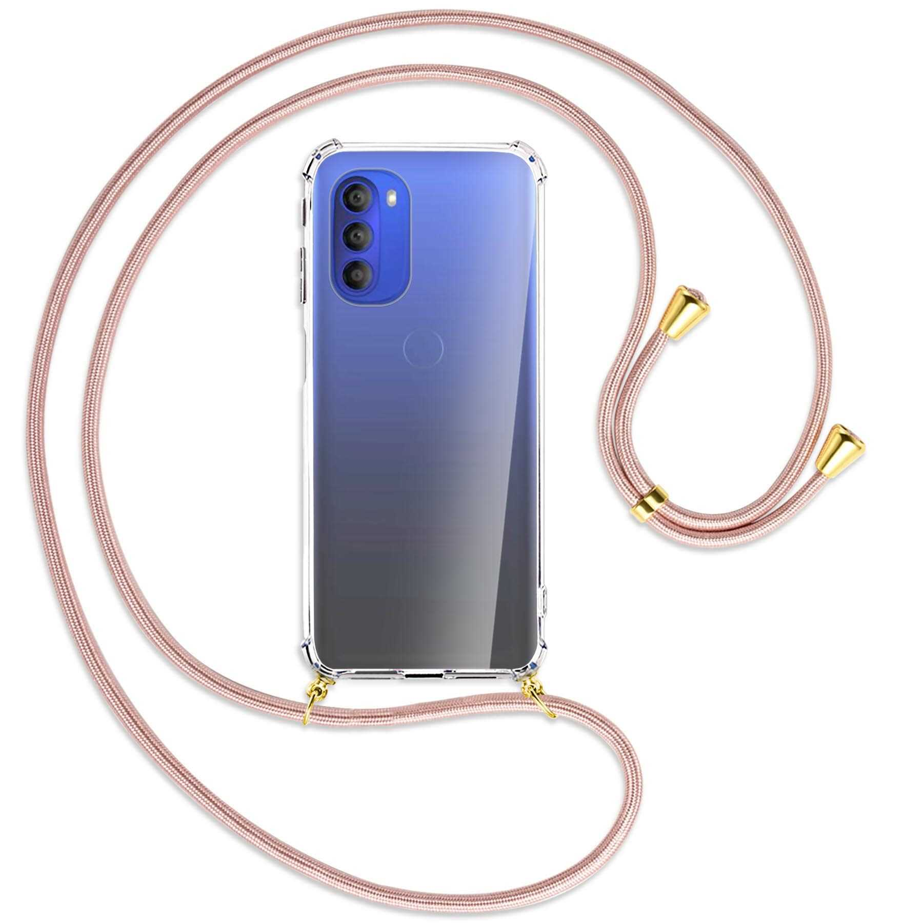 ENERGY Kordel, 5G, Gold mit Rosegold Umhänge-Hülle Motorola, MTB Moto MORE / G51 Backcover,