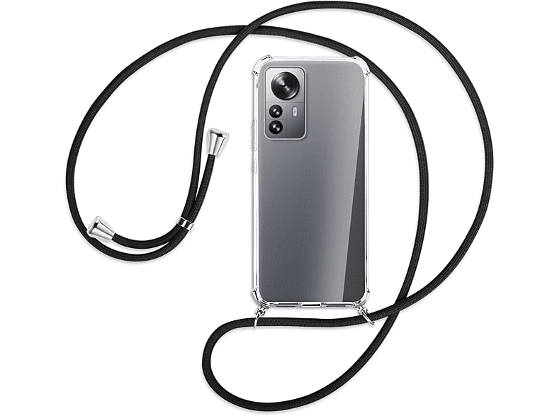 Backcover, MTB Xiaomi, Umhänge-Hülle mit Schwarz ENERGY / Pro, 12 MORE Kordel, Silber