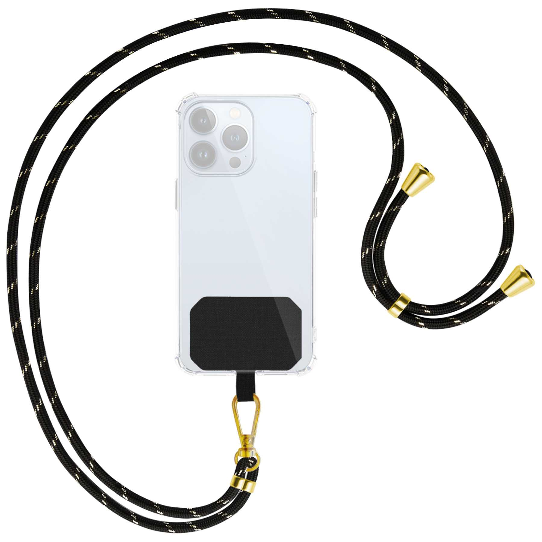 MTB MORE / Universal, Handyketten-Kit für Gold Schwarz+Gold viele Smartphone-Hüllen, ENERGY Universal, gestreift Umhängetasche