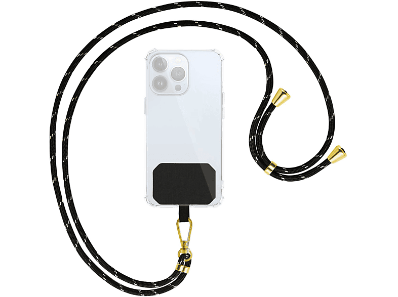 MTB MORE / Universal, Handyketten-Kit für Gold Schwarz+Gold viele Smartphone-Hüllen, ENERGY Universal, gestreift Umhängetasche